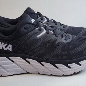 Black and white hoka sneaker